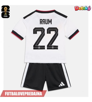 Lacne Dětský Futbalové dres Nemecko David Raum #22 MS 2026 Krátky Rukáv - Domáci (+ trenírky)